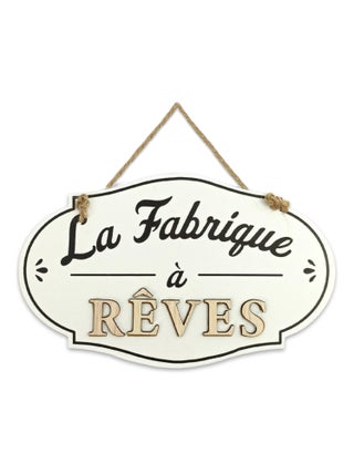 Plaque à suspendre en bois la fabrique à rêves