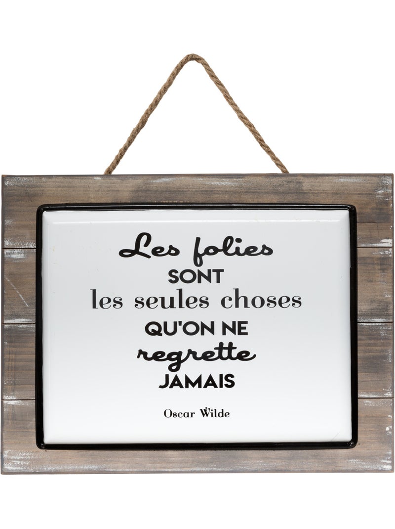 Plaque CITATION Beige - Kiabi