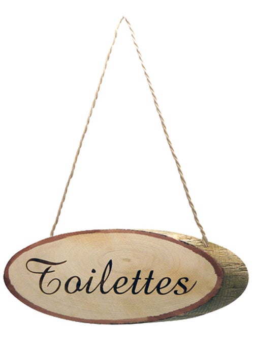 Plaque de porte chambre en rondin de bois - Kiabi