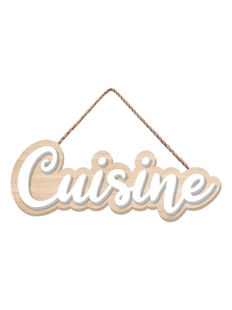 Plaque de porte en bois pour cuisine Beige - Kiabi