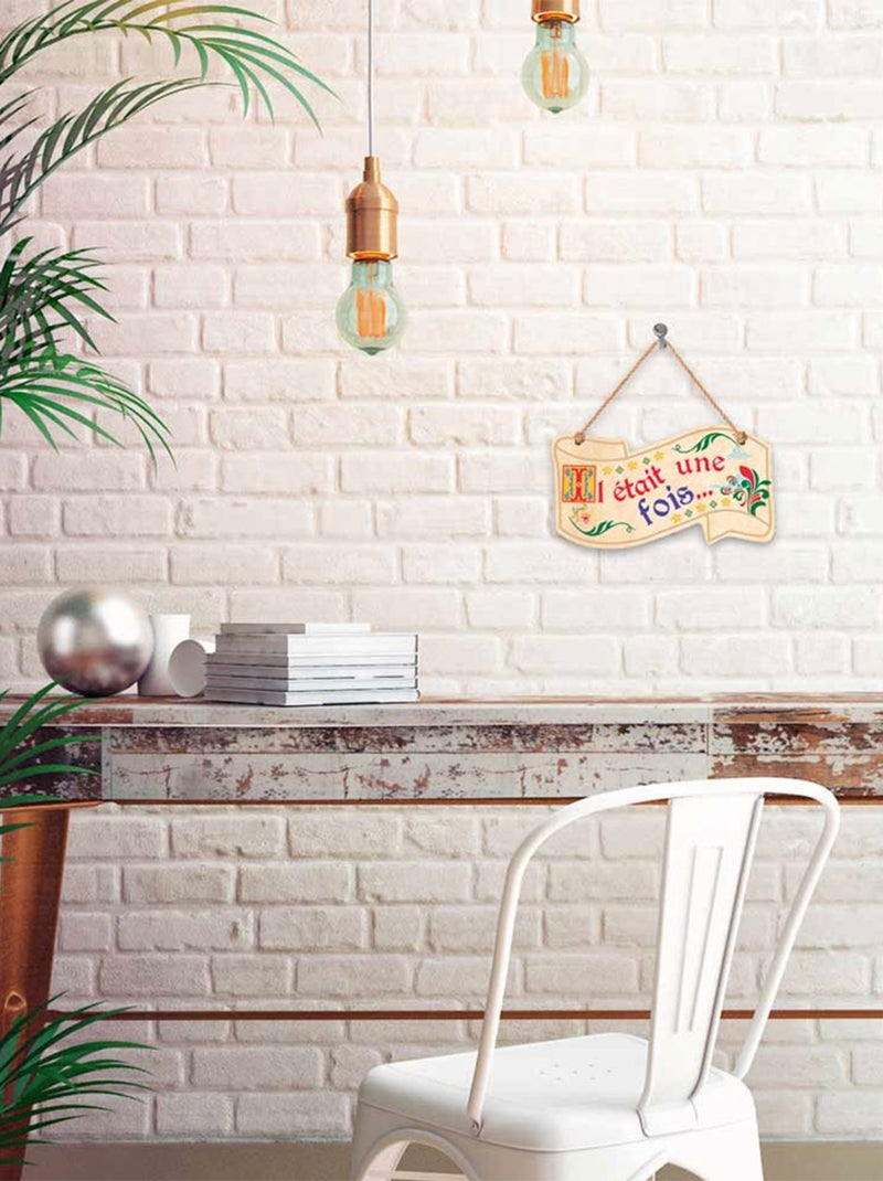 Plaque de porte en bois pour la chambre Beige - Kiabi