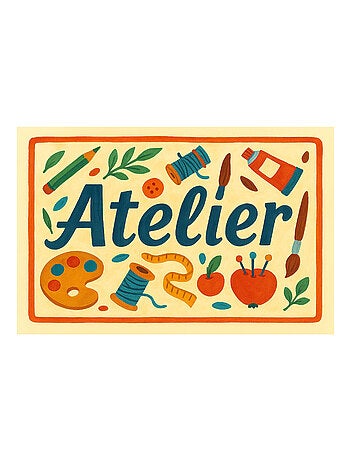 Plaque de Porte en Métal – Atelier