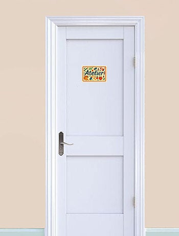 Plaque de Porte en Métal – Atelier