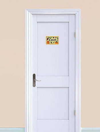 Plaque de porte en métal Cave