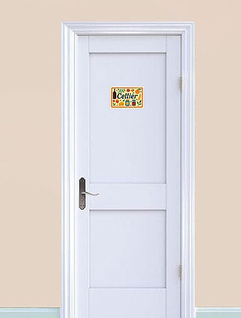 Plaque de porte en métal Cellier