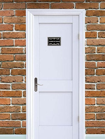 Plaque de porte en métal chambre personnalisable