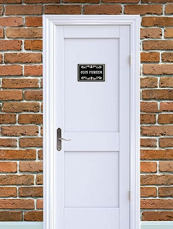 Plaque de porte en métal Coin fumeur