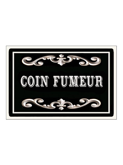 Plaque de porte en métal Coin fumeur - Kiabi