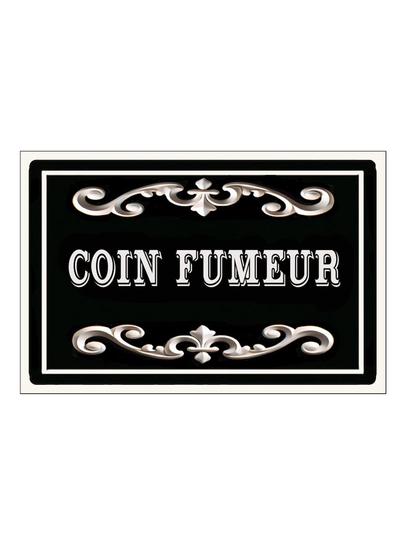 Plaque de porte en métal Coin fumeur Noir - Kiabi