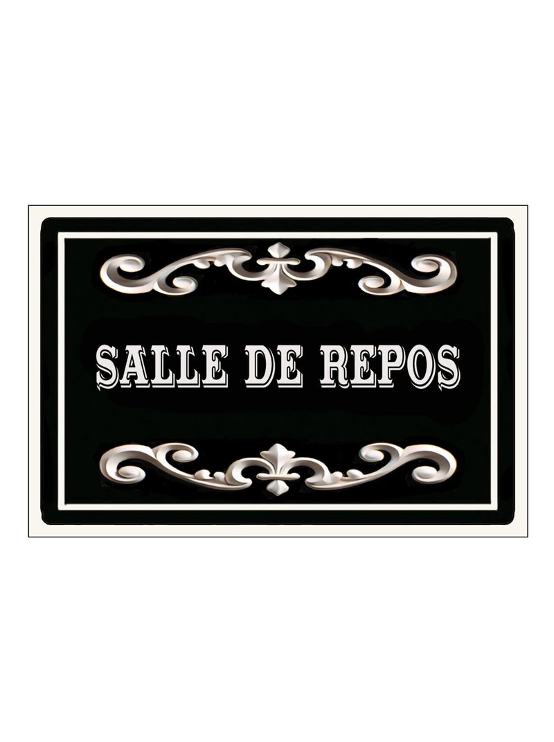 Plaque de porte en métal salle de repos Noir - Kiabi