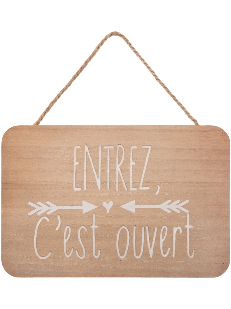 Plaque de porte KRYSTEL Marron - Kiabi