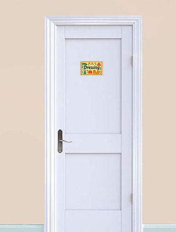 Plaque de porte métal dressing