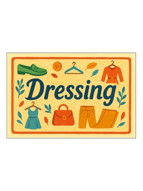 Plaque de porte métal dressing - Kiabi