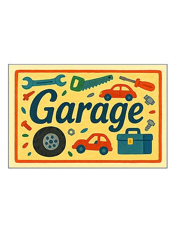Plaque de porte métal garage