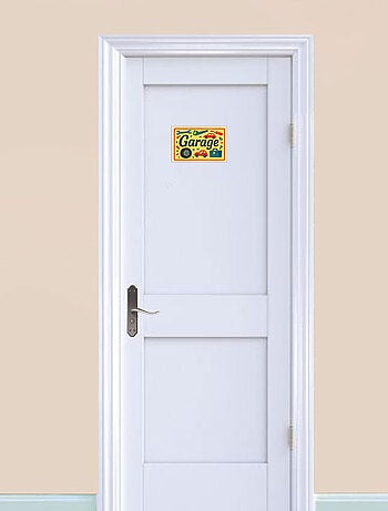 Plaque de porte métal garage