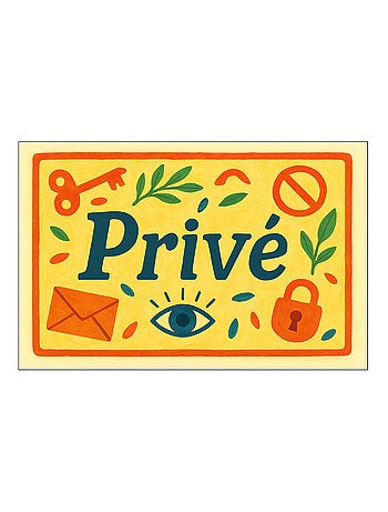 Plaque de porte métal privé