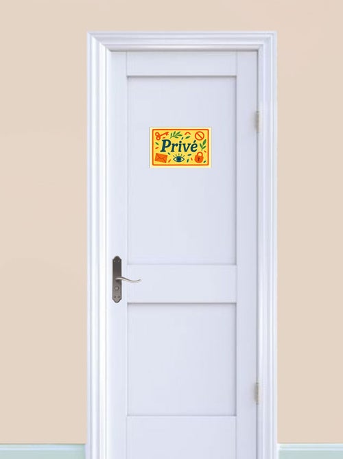 Plaque de porte métal privé - Kiabi