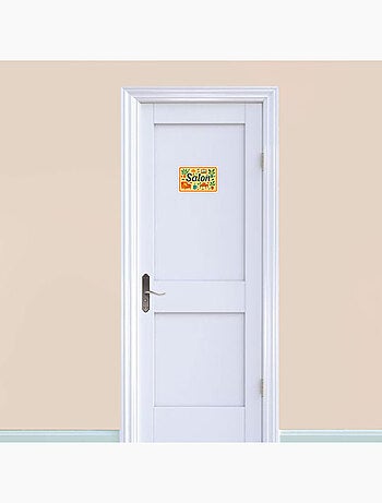 Plaque de porte métal salon