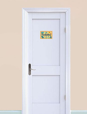 Plaque de porte métal toilettes