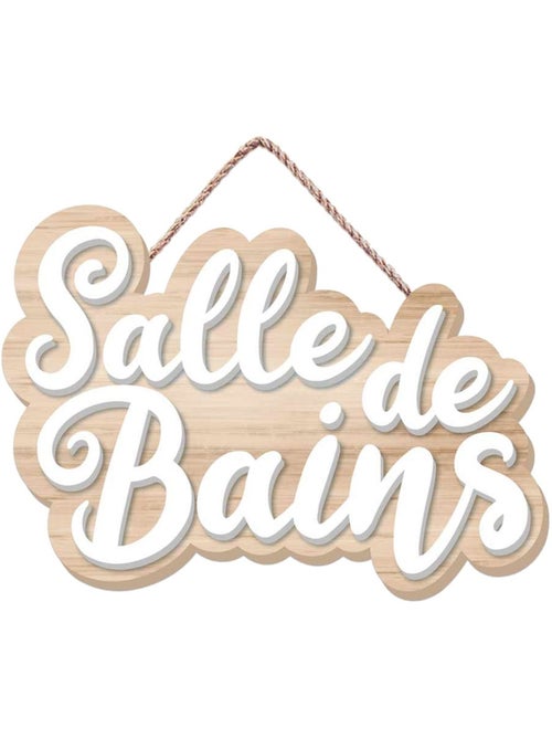 Plaque de porte pour salle de bain - Kiabi