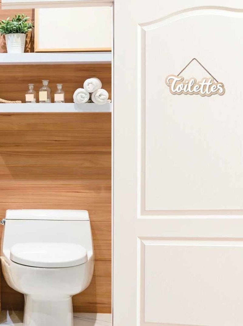 Plaque de porte relief pour les toilettes Beige - Kiabi