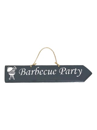 Plaque décorative en bois barbecue party