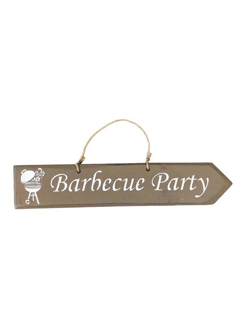 Plaque décorative en bois barbecue party - Kiabi