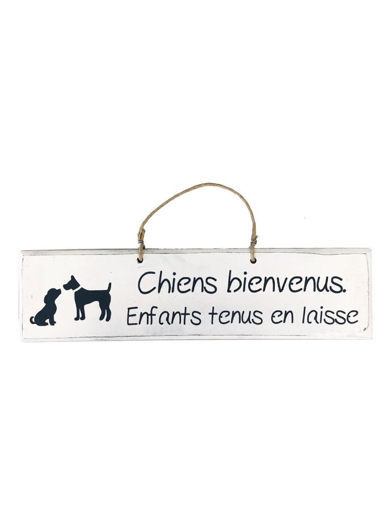 Plaque décorative en bois Blanc - Kiabi
