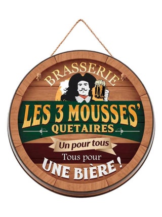 Plaque décorative en bois brasserie mousse