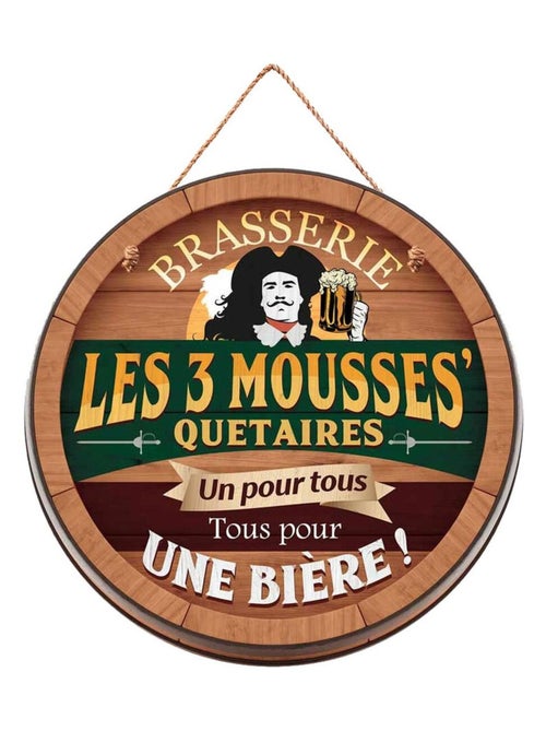 Plaque décorative en bois brasserie mousse - Kiabi