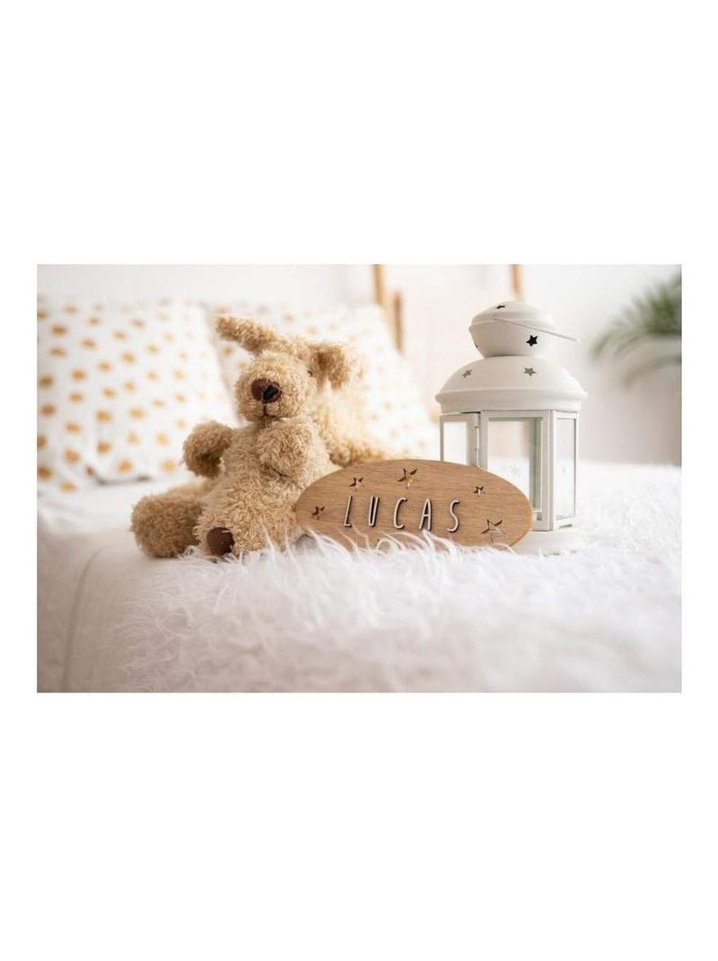 Plaque décorative personnalisable Etoiles Beige - Kiabi