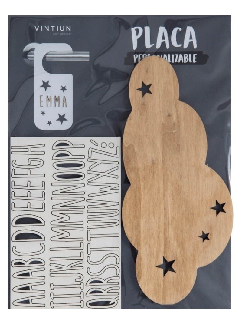 Plaque décorative personnalisable Nuage Beige - Kiabi
