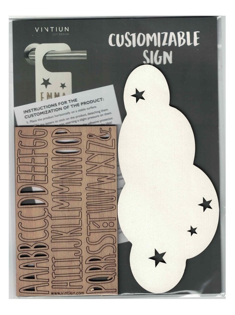 Plaque décorative personnalisable Nuage Blanc - Kiabi
