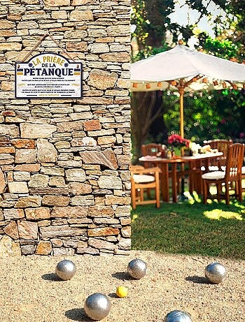 Plaque en bois à suspendre la prière de la pétanque