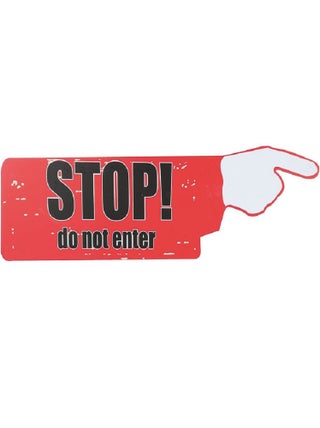 Plaque en bois stop