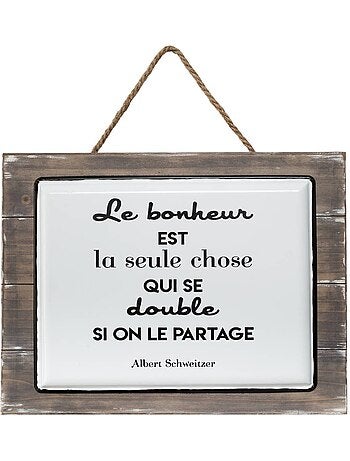 Plaque en métal et bois loki