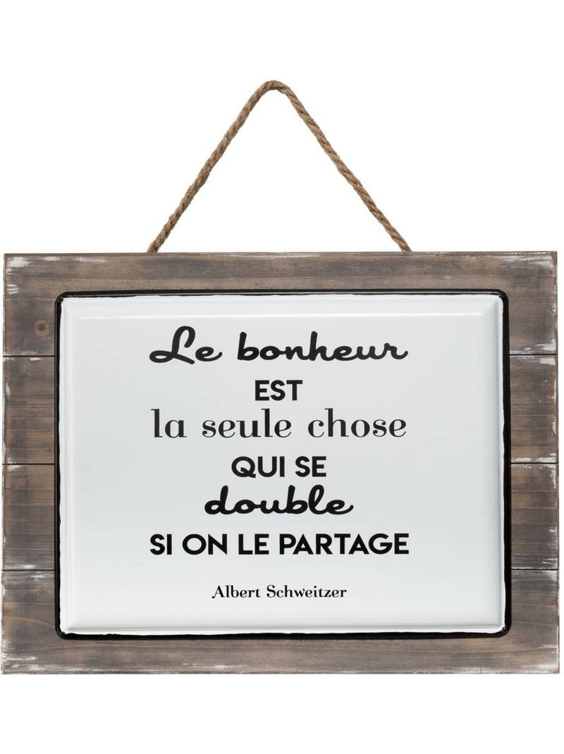 Plaque en métal et bois loki Multicolore - Kiabi