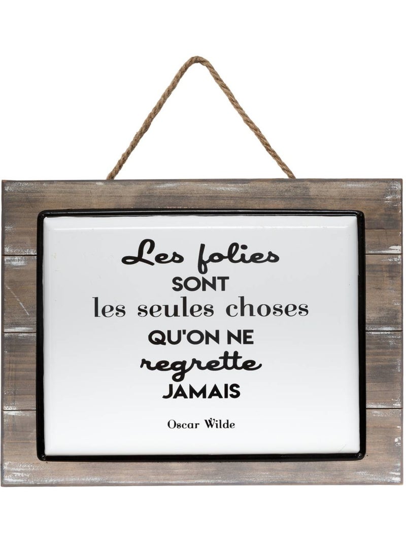 Plaque en métal et bois loki Multicolore - Kiabi