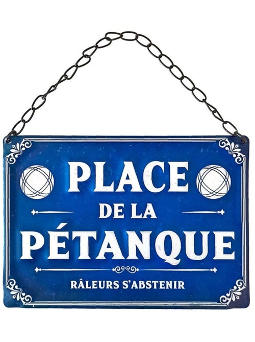 Plaque métallique place de la pétanque - Kiabi