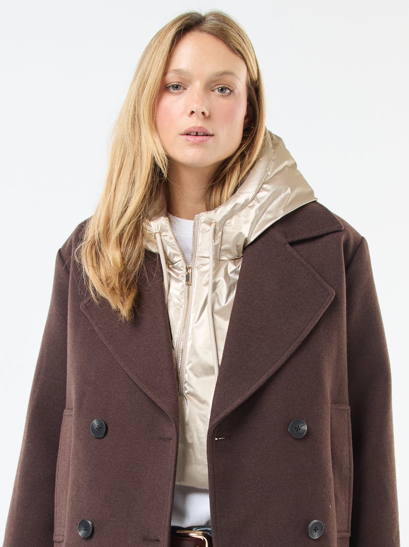 Plastron à capuche argenté