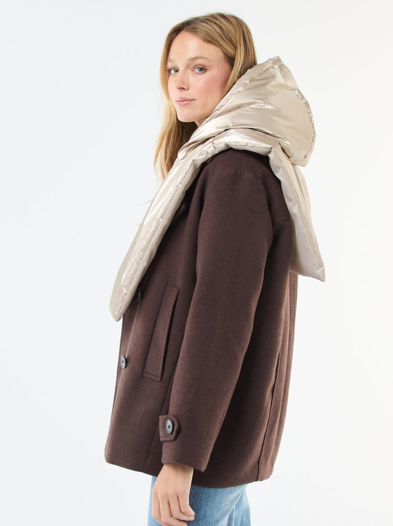 Plastron à capuche argenté Beige - Kiabi