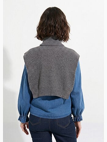 Plastron chaud col roulé en maille - afibel