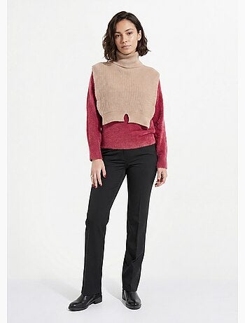 Plastron chaud col roulé en maille - afibel