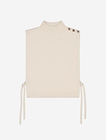 Plastron col montant en maille