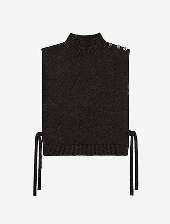 Plastron col montant en maille