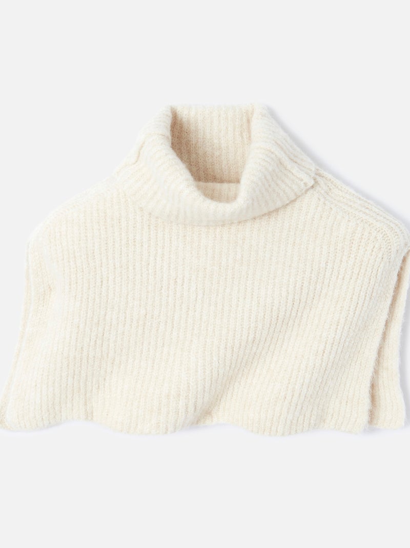 Plastron col montant roulé - Damart Blanc Ecru Blanc - Kiabi
