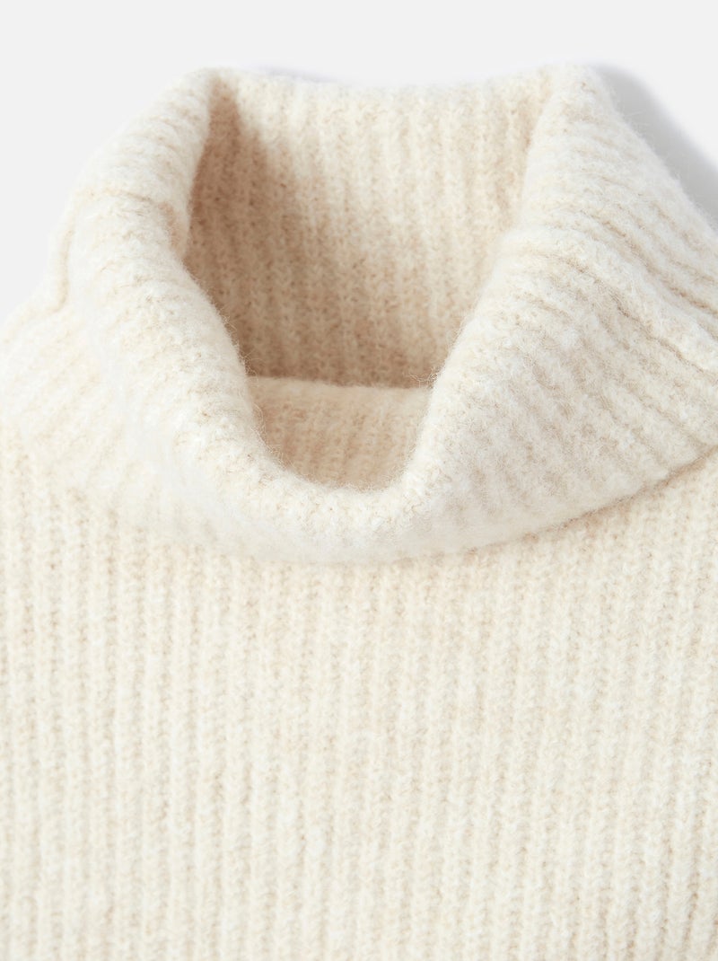 Plastron col montant roulé - Damart Blanc Ecru Blanc - Kiabi