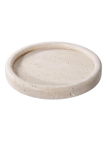 Plateau - Plateau, travertin, naturel ø25,5 cm