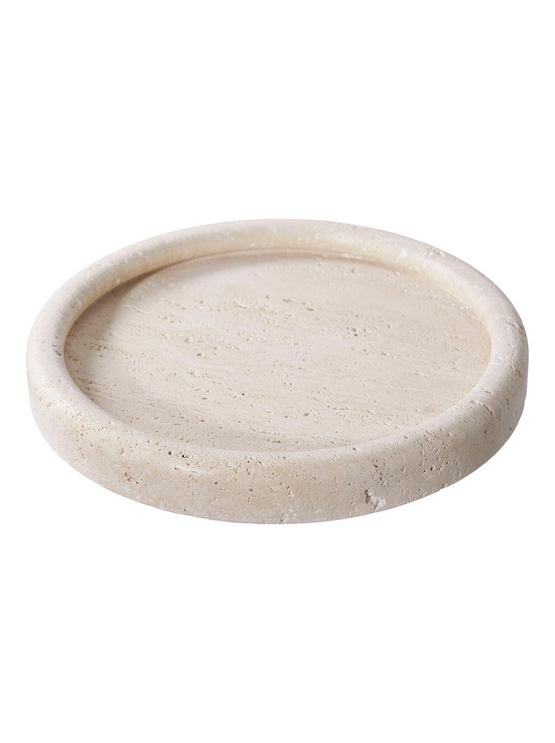 Plateau - Plateau, travertin, naturel ø25,5 cm Beige - Kiabi