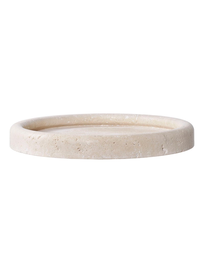 Plateau - Plateau, travertin, naturel ø25,5 cm Beige - Kiabi